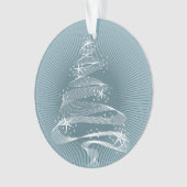 Stijlvolle feestfoto met kerstbomen ornament (voorkant)