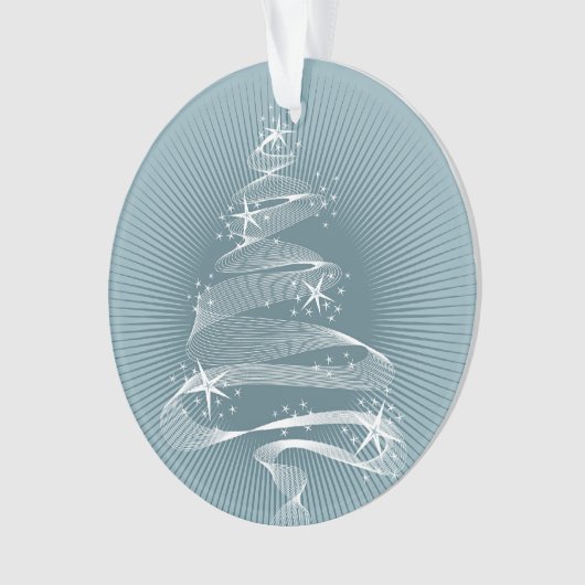 Stijlvolle feestfoto met kerstbomen ornament (voorkant)