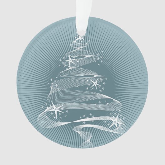 Stijlvolle feestfoto met kerstbomen ornament (voorkant)