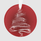 Stijlvolle feestfoto met kerstbomen ornament (voorkant)