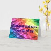 Stijlvolle felicitaties van ons allemaal! kaart (Gele Bloem)