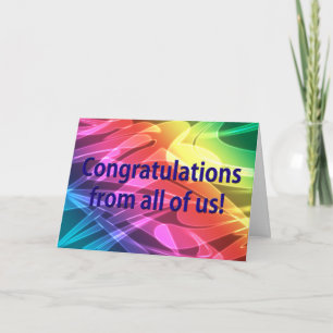 Stijlvolle felicitaties van ons allemaal! kaart