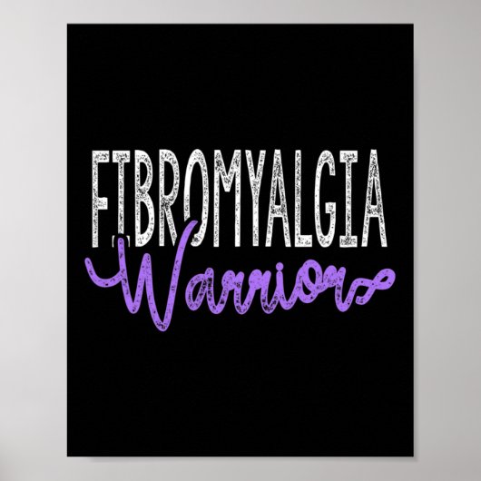 Stijlvolle Fibromyalgia Warrior Poster (Voorkant)