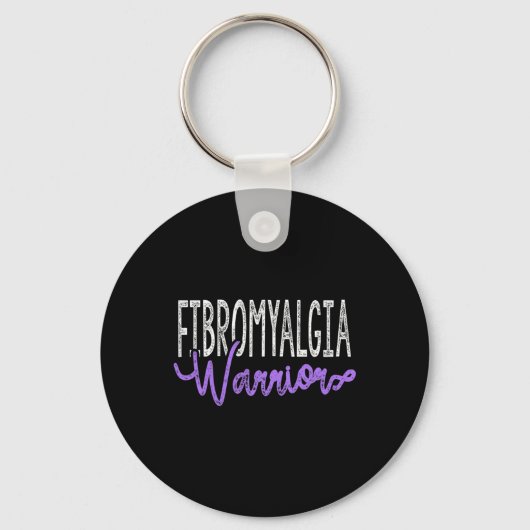 Stijlvolle Fibromyalgia Warrior Sleutelhanger (Voorkant)