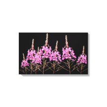 Stijlvolle fine art paarse roze wildevuur bloemenb