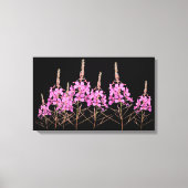 Stijlvolle fine art paarse roze wildevuur bloemenb canvas afdruk (Voorkant)