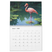 Stijlvolle flamingo kunst kalender (Mar 2027)