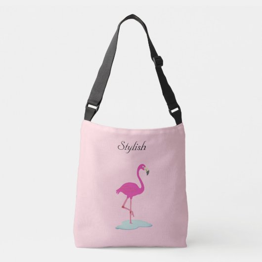 Stijlvolle flamingo voor millennium-roze crossbody tas (Voorkant)