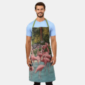 Stijlvolle flamingo's schort (Gedragen)