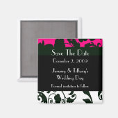 Stijlvolle Fleur Elegant Save the Date Magnet (Voorkant / Achterkant)