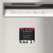 Stijlvolle Fleur Elegant Save the Date Magnet (Insitu (Vaatwasser))