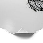 Stijlvolle flora in zwart-wit perfect poster (Hoek)