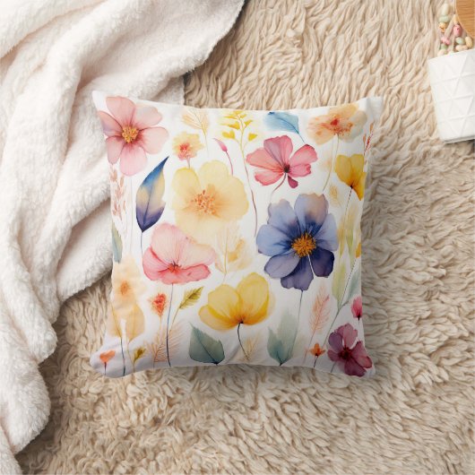 Stijlvolle Floral Botanical Print Ivory Kussen (Deken)