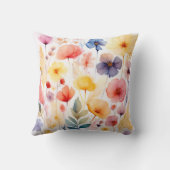 Stijlvolle Floral Botanical Print Ivory Kussen (Achterkant)