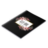 Stijlvolle  Floral Boutique Spiral personaliseren Notitieboek (Linkerzijde)
