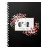 Stijlvolle  Floral Boutique Spiral personaliseren Notitieboek (Voorkant)