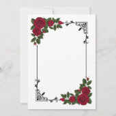 Stijlvolle Floral bruiloft uitnodiging |  (Achterkant)