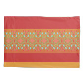 Stijlvolle Floral en Stripe geaccentueerd Kussensloop (Achterkant-Links)