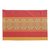 Stijlvolle Floral en Stripe geaccentueerd Kussensloop (Achterkant-Rechts)