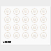 Stijlvolle Floral Garland dank u Ronde Sticker (Vel)