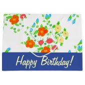 Stijlvolle Floral Gift Bag Large Cadeautasje (Voorkant)