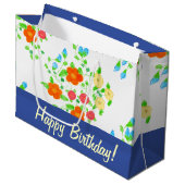Stijlvolle Floral Gift Bag Large Cadeautasje (Voorkant Gekanteld)