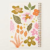 Stijlvolle Floral Illustratie Roze groene aangepas Planner (Achterkant)
