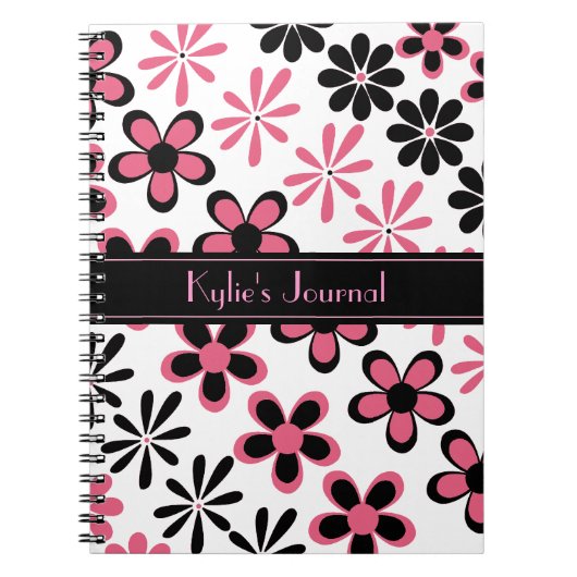Stijlvolle Floral Journal-laptop Notitieboek (Voorkant)