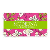 Stijlvolle Floral Labels (Voorkant)