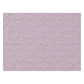 Stijlvolle Floral Line Art Tekening in Lila puin Tafelkleed (Voorkant (Horizontaal))