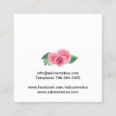 Stijlvolle Floral Makeup Artistische Visitekaartje (Achterkant)
