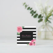 Stijlvolle Floral Makeup Artistische Visitekaartje (Staand voorkant)