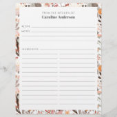 Stijlvolle Floral Neutrals Border Custom Recippage Flyer (Voorkant)