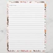 Stijlvolle Floral Neutrals Border Custom Recippage Flyer (Achterkant)