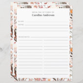 Stijlvolle Floral Neutrals rand Recippage (Voorkant / Achterkant)