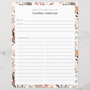 Stijlvolle Floral Neutrals rand Recippage
