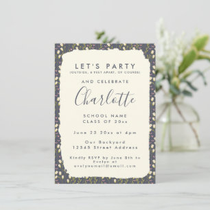 Stijlvolle Floral Simple Custom Graduparty Kaart