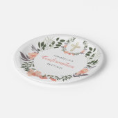 Stijlvolle Floral Wreath Confirmation Party Papieren Bordje (Gekanteld)