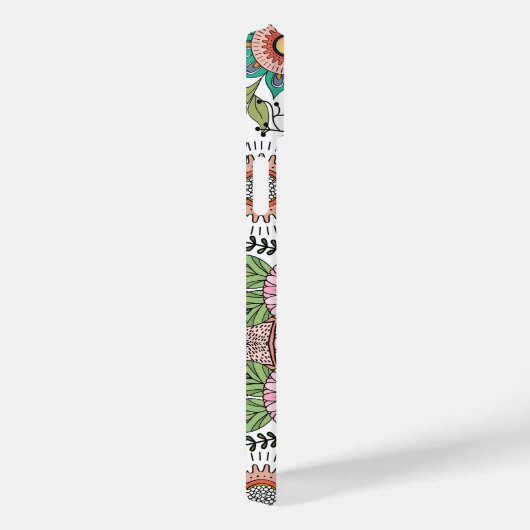 Stijlvolle florale doodles levendig design Case-Mate iPhone case (Achterkant / Rechts)