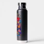 Stijlvolle florale koperen waterfles (Links)