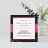 Stijlvolle Florale repetitie binnenuitnodiging (ro Kaart (Staand voorkant)