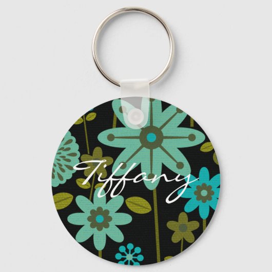 Stijlvolle florale sleutelketen sleutelhanger (Voorkant)