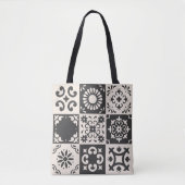 Stijlvolle Flower Tegels Tote Bag (Voorkant)