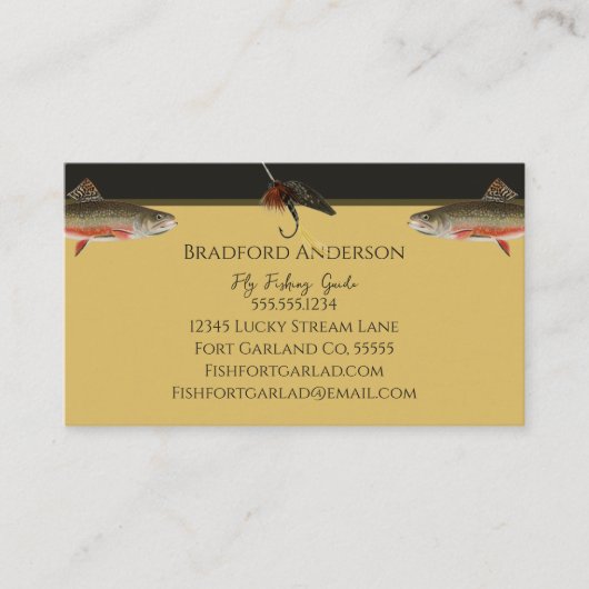 Stijlvolle Fly Fishing Guide Visitekaartje (Voorkant)