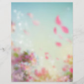 Stijlvolle flyer met vallende roze bloemblaadjes (Achterkant)