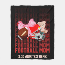Stijlvolle FOOTBALL MOM Coquette Fleece Deken