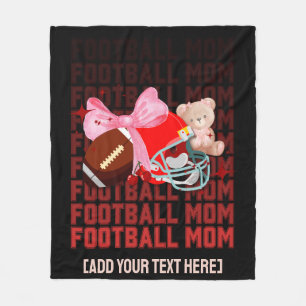 Stijlvolle FOOTBALL MOM Coquette Fleece Deken