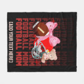 Stijlvolle FOOTBALL MOM Coquette Fleece Deken (Voorkant (Horizontaal))