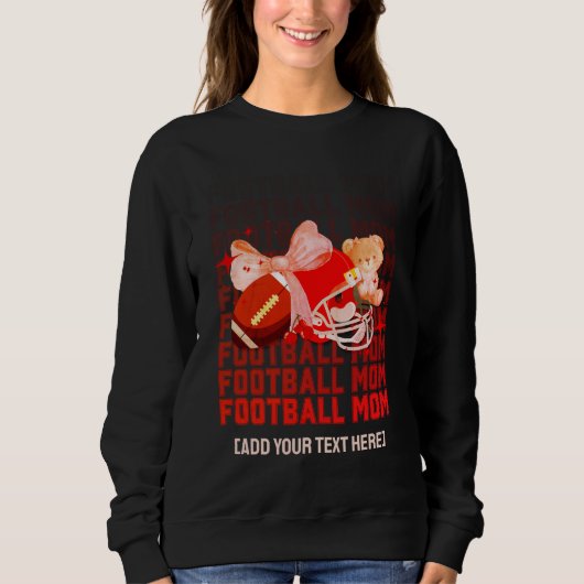 Stijlvolle FOOTBALL MOM Coquette Trui (Voorkant)