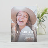 Stijlvolle foto 2023 Graduation Party Kaart (Staand voorkant)